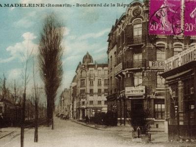 Carte postale ancienne du Boulevard de la République au début du 20ème siècle© Fonds Christian Janssens