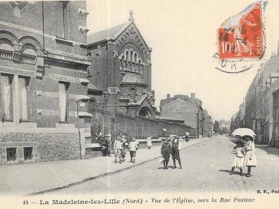 Carte postale ancienne de la rue Pasteur © Archives municipales - Fonds Christian Janssens